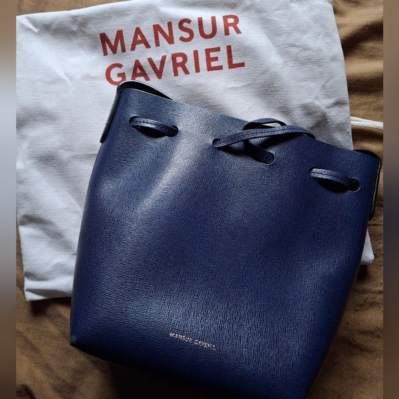 Mansur Gavriel Mini Mini Bucket (Blue/Navy) - Picture 2 of 5